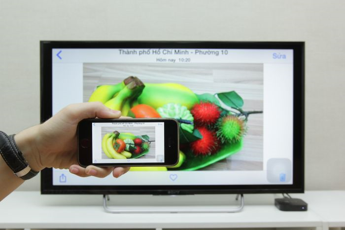 Xem h&igrave;nh ảnh từ iPhone tr&ecirc;n tivi